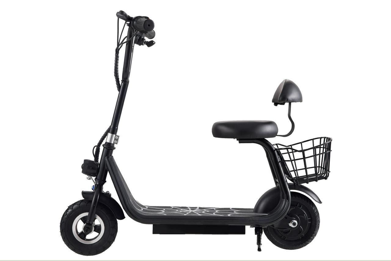 ProRide Mini Electric Scooter with Seat & Carrying Basket