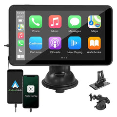 Universal 7-inch Touch Screen Car Video Player with Apple CarPlay and Android Auto Integration - GPS, Bluetooth & much more