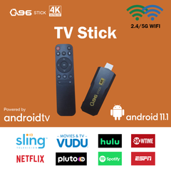 Smart Portable Wireless WiFi 4K Android TV Stick Dongle for Video Streaming with Remote