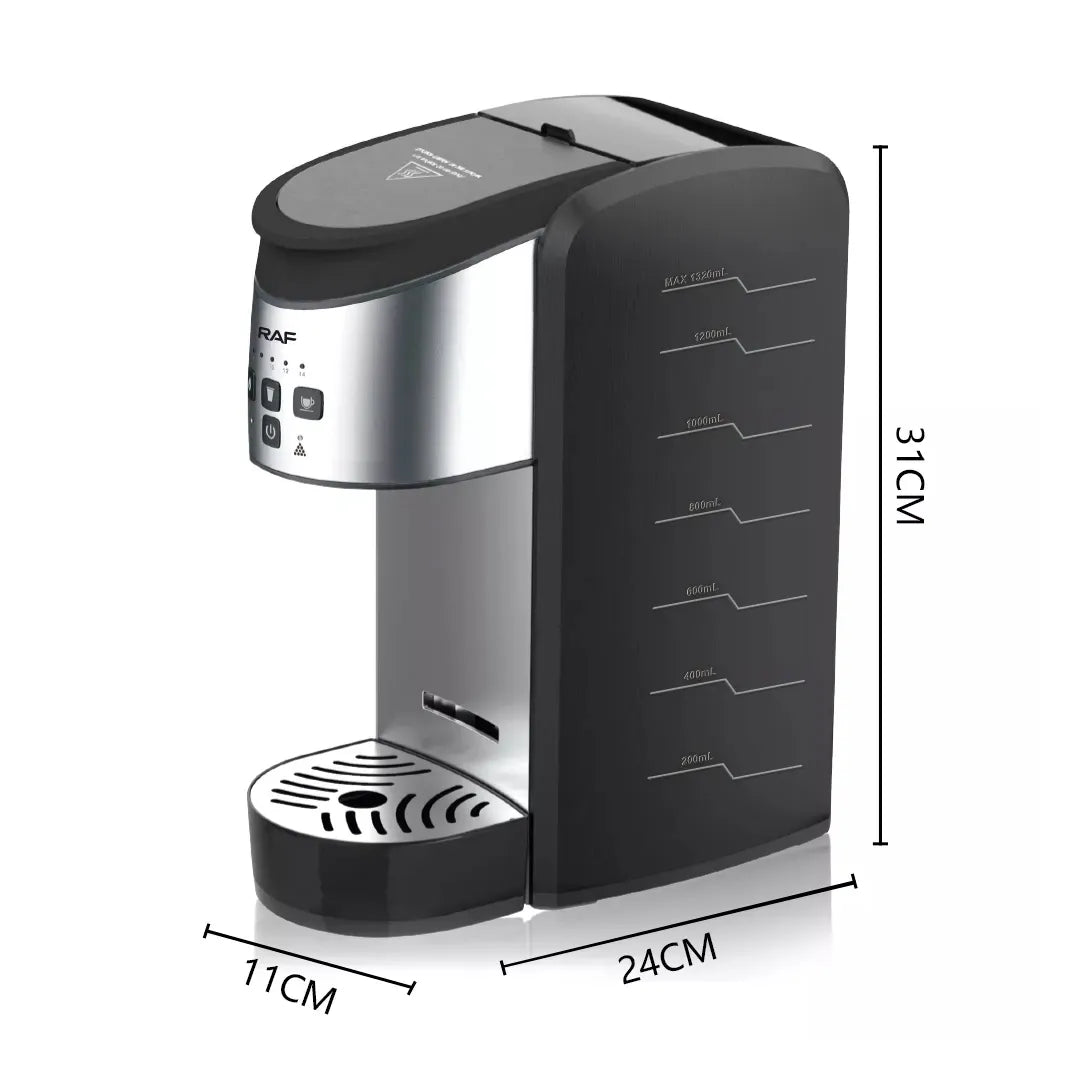 RAF 3-in-1 Multi-Capsule 1500W Portable Household Coffee Maker Machine
