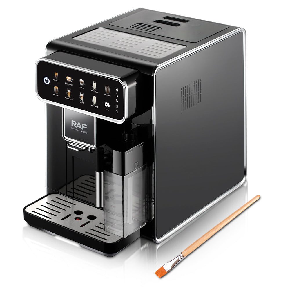 RAF 1.5L Fully Automatic Coffee Machine with Steam Milk Frother and Latte Art DIY - 1350W