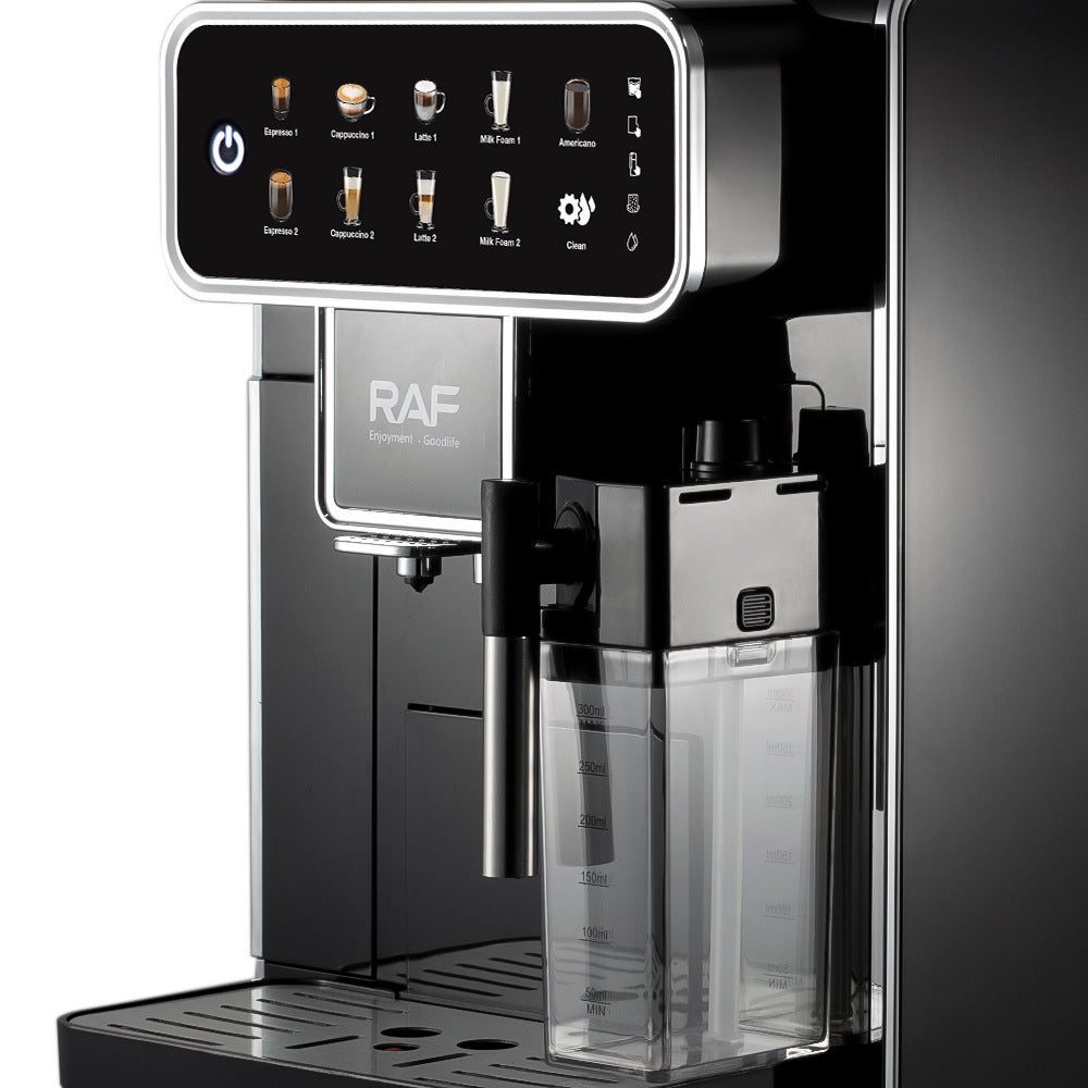 RAF 1.5L Fully Automatic Coffee Machine with Steam Milk Frother and Latte Art DIY - 1350W