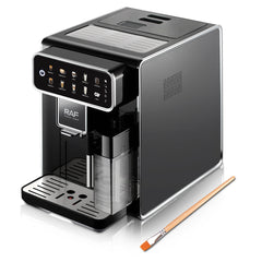 RAF 1.5L Fully Automatic Coffee Machine with Steam Milk Frother and Latte Art DIY - 1350W