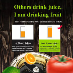 Professional 150W Electric Slow Juicer Presser Extruder & Extractor Machine for Fruits and Vegetable