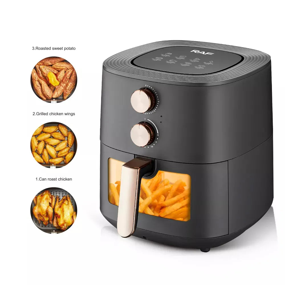 RAF 7.2L 1700W Air Fryer Non-stick Cooking Surface, Thermostat Control, Detachable Oil Basket & Over