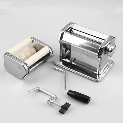 RAF Stainless Steel Ravioli Maker with Adjustable Dough Roller for Homemade Pasta, Dumplings & Samosas