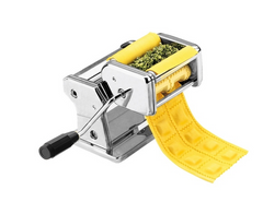 RAF Stainless Steel Ravioli Maker with Adjustable Dough Roller for Homemade Pasta, Dumplings & Samosas