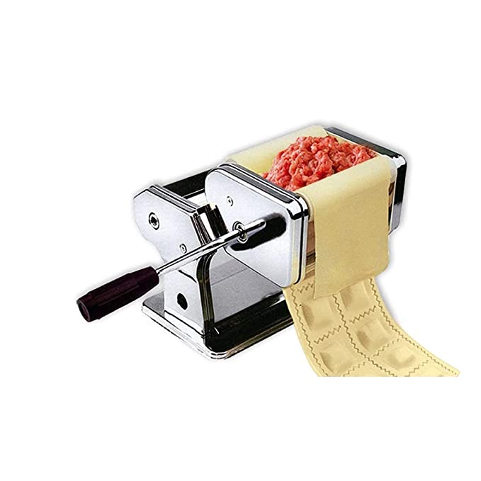 RAF Stainless Steel Ravioli Maker with Adjustable Dough Roller for Homemade Pasta, Dumplings & Samosas