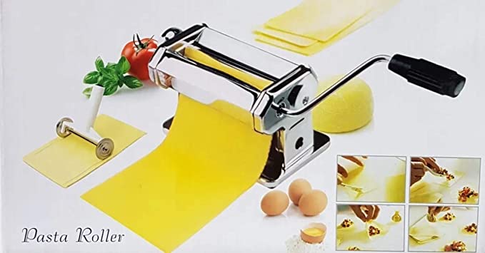 RAF Stainless Steel Ravioli Maker with Adjustable Dough Roller for Homemade Pasta, Dumplings & Samosas