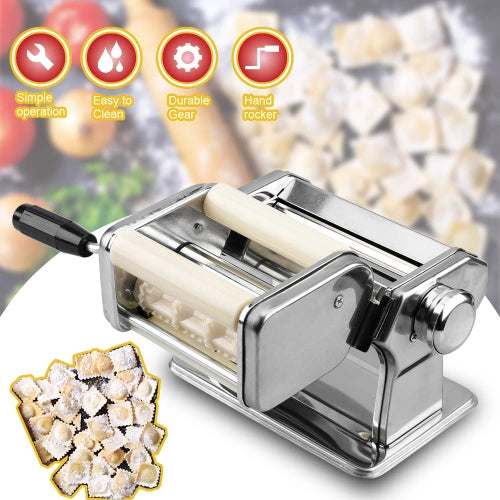 RAF Stainless Steel Ravioli Maker with Adjustable Dough Roller for Homemade Pasta, Dumplings & Samosas