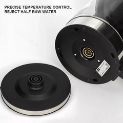 RAF 0.8L + 2L 2-in-1 Double Glass Samovar Electric Kettle with 360° Rotating Power Base for Instant