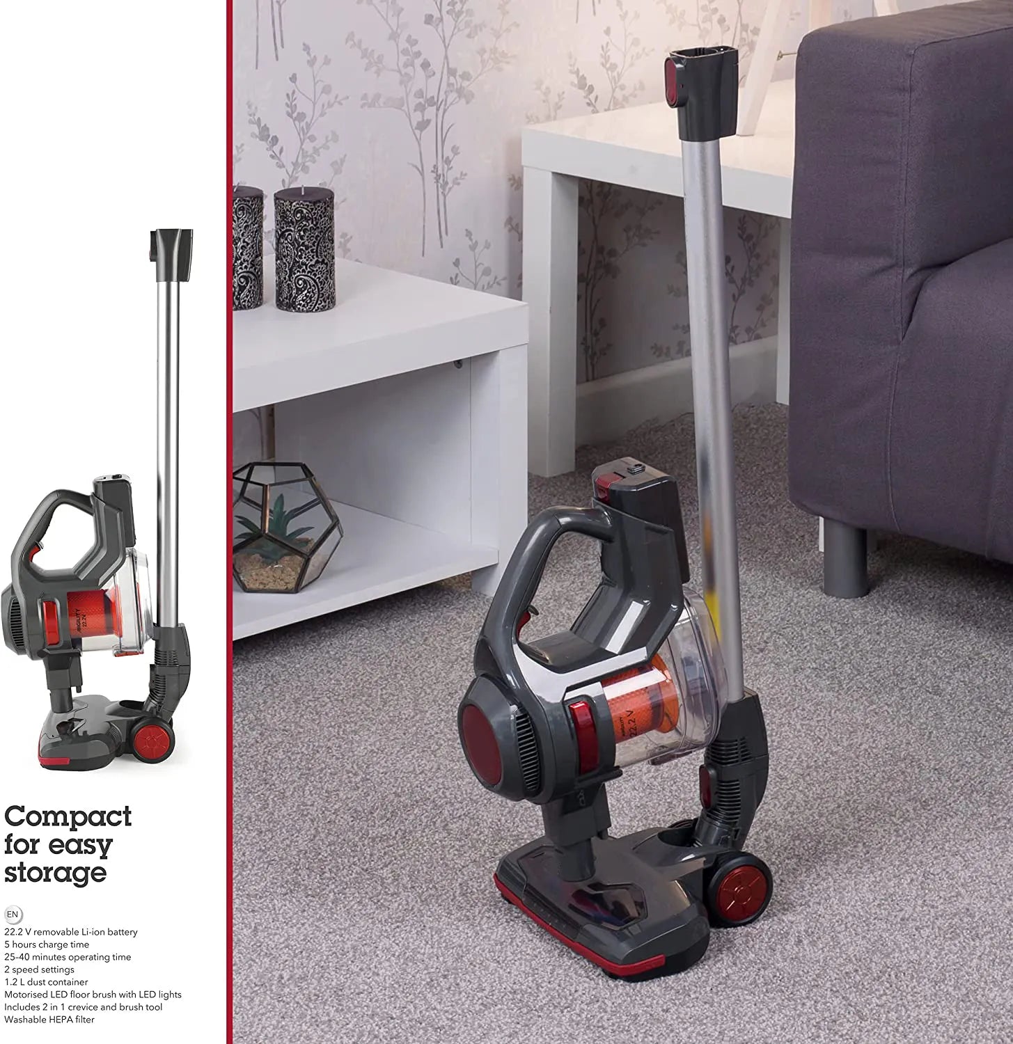 RAF 2-in-1 100W Portable Multifunctional Cordless Handheld Vacuum Cleaner