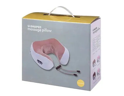 U-Shaped Portable Multifunctional Electric Neck Massage Travel Pillow for Relaxation - Cordless & Re