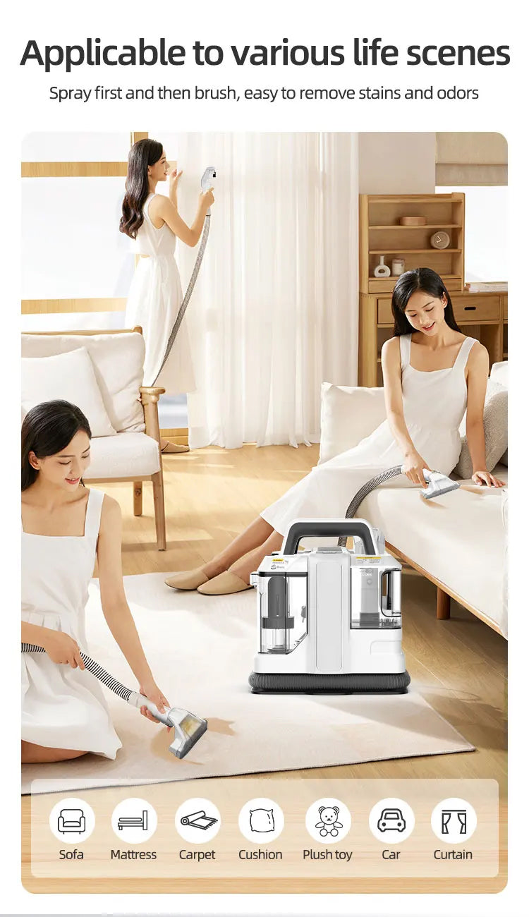 Sonifer Compact Portable Carpet Cleaner with Brush Accessories - 450W