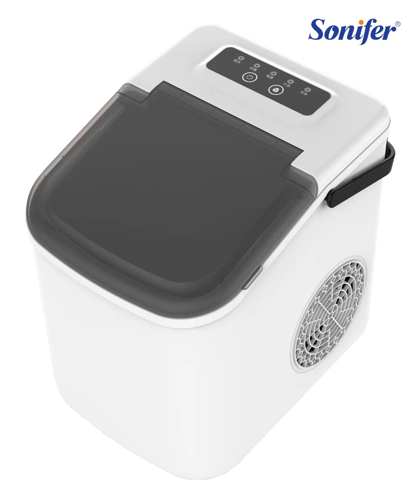 Sonifer 120W Automatic Countertop Ice Maker with Fast Ice Making and Self-Cleaning Function, Energy