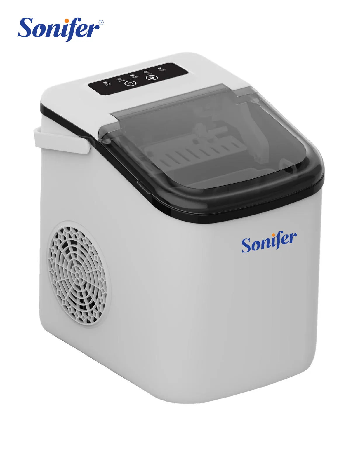 Sonifer 120W Automatic Countertop Ice Maker with Fast Ice Making and Self-Cleaning Function, Energy