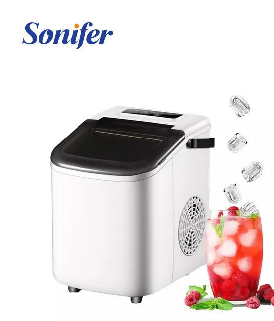 Sonifer 120W Automatic Countertop Ice Maker with Fast Ice Making and Self-Cleaning Function, Energy