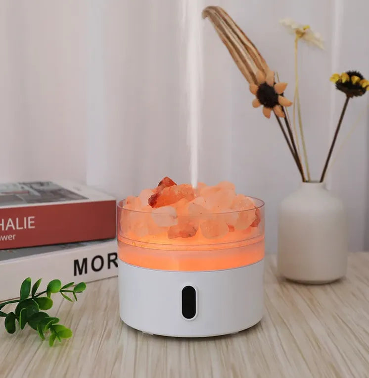 220ml Ultrasonic Humidifer and Aroma Oil Diffuser with Essential Salts & Night Light