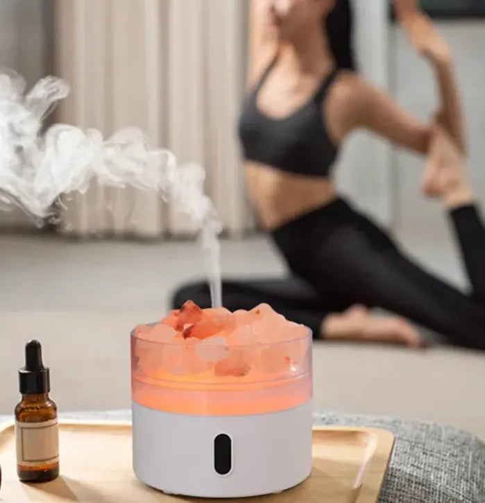 220ml Ultrasonic Humidifer and Aroma Oil Diffuser with Essential Salts & Night Light
