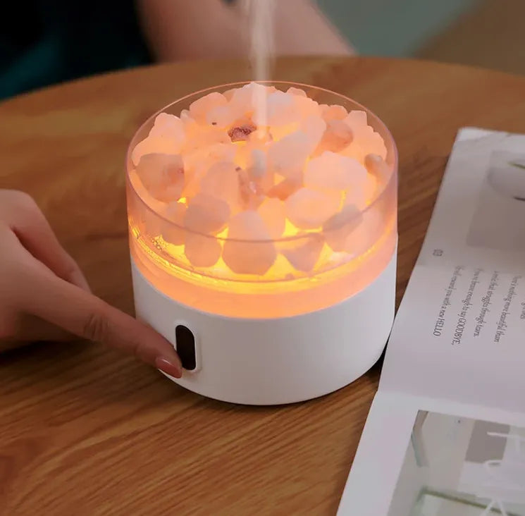 220ml Ultrasonic Humidifer and Aroma Oil Diffuser with Essential Salts & Night Light