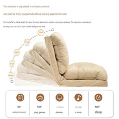 3 in 1 Cozy Foldable Recliner Sofa Chair Bed with Multipurpose Design - 120 cm Width