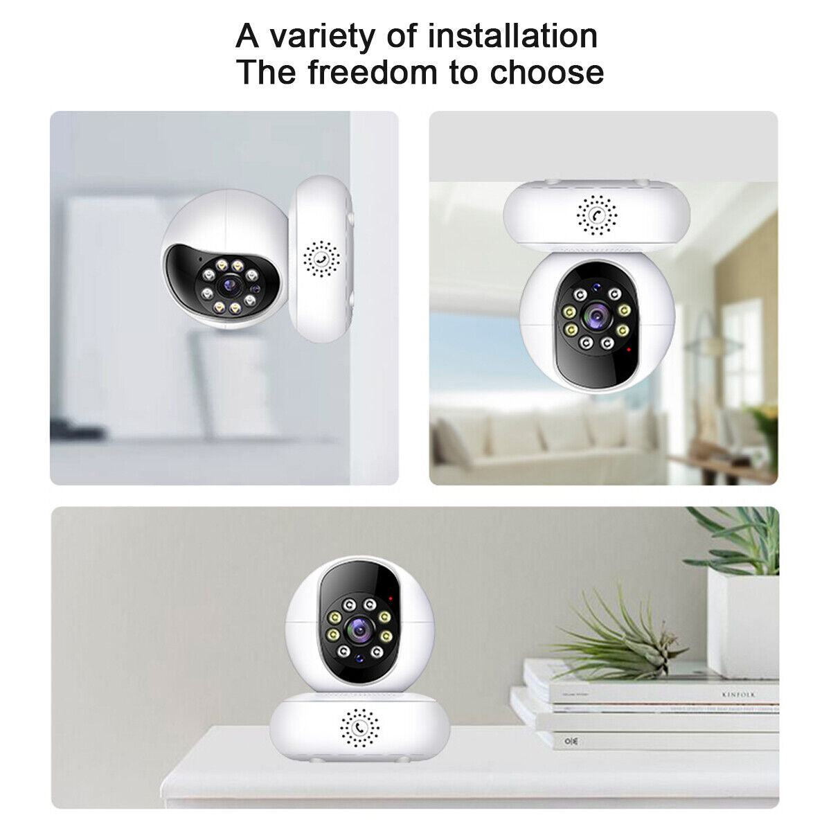 Full HD 360° Dual Band Panoramic Security Camera with Motion Detection, Night Vision & Two-Way Calling