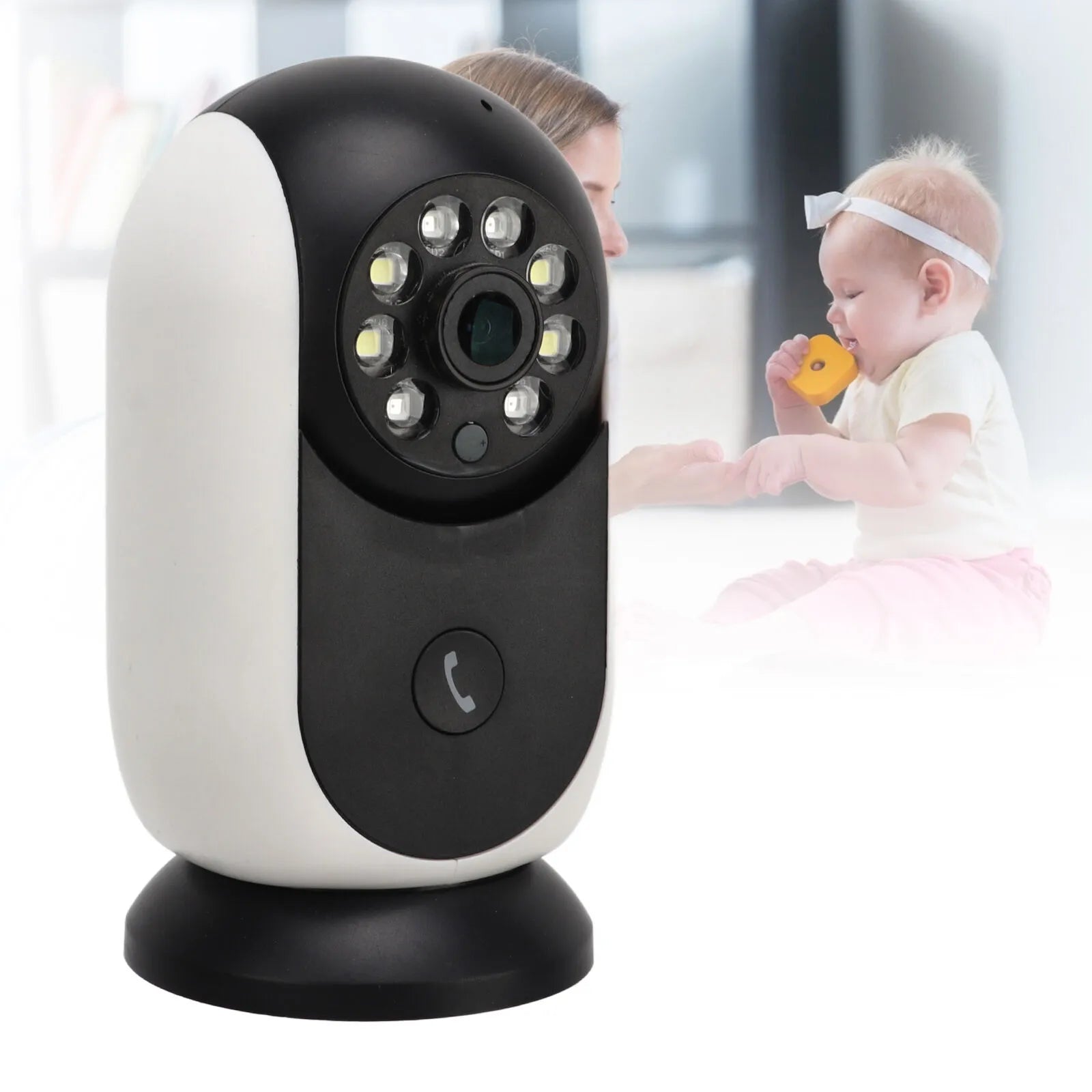 360° HD WiFi Surveillance Camera with Secure Data Transmission, Two-Way Audio, Night Vision, Dual Light Source for Home Security