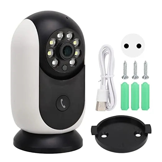 360° HD WiFi Surveillance Camera with Secure Data Transmission, Two-Way Audio, Night Vision, Dual Light Source for Home Security