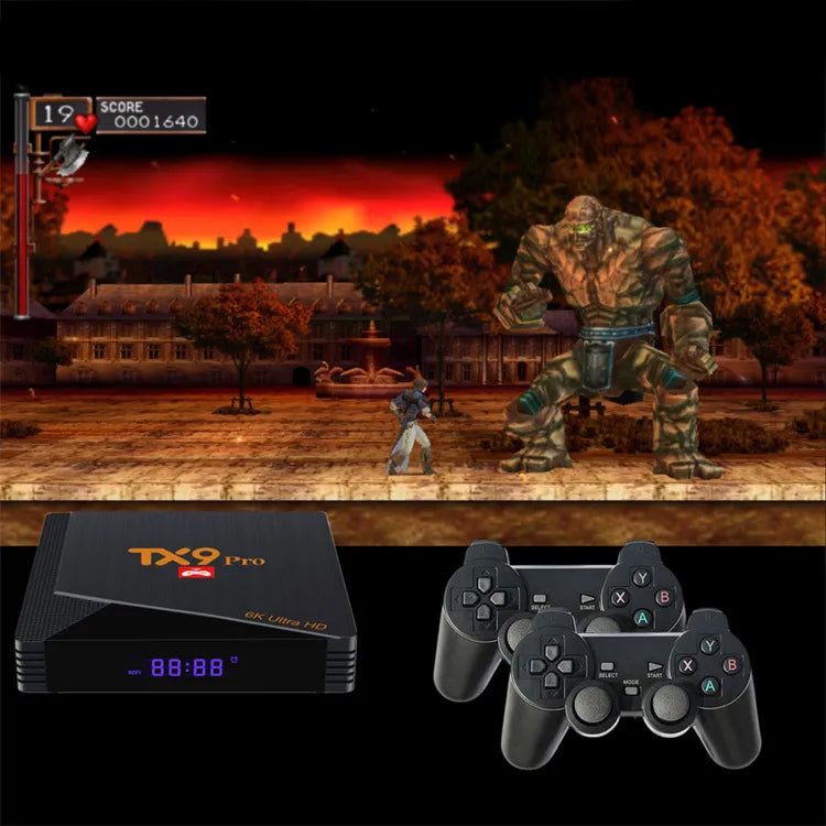 Ultimate 4K Android TV Game Box - 2-in-1 Smart Console & Gamepad with 9000+ Games