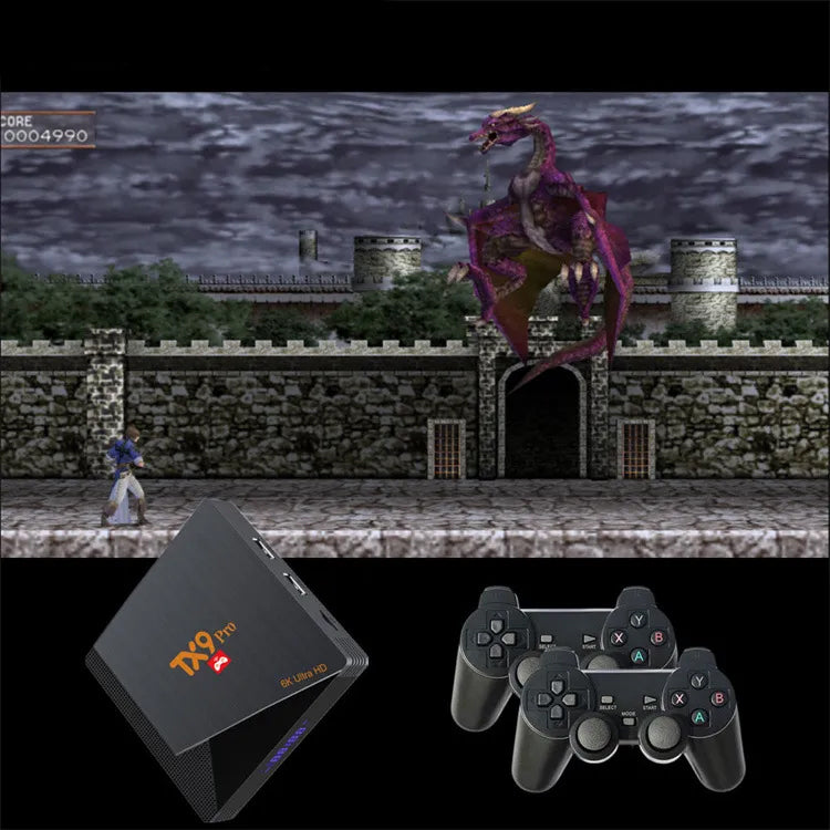 Ultimate 4K Android TV Game Box - 2-in-1 Smart Console & Gamepad with 9000+ Games