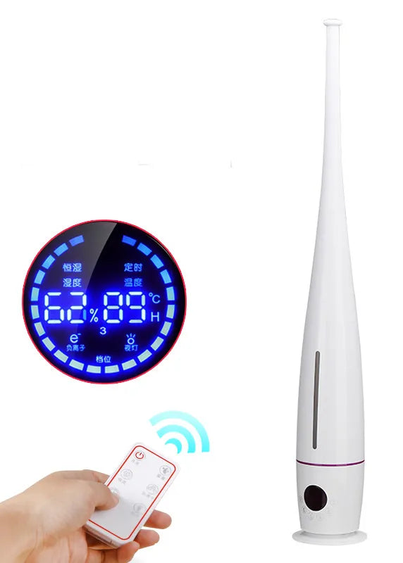 Smart Portable Ultrasonic Mist Air Humidifier with Remote Control - Height Adjustable with 4L Water