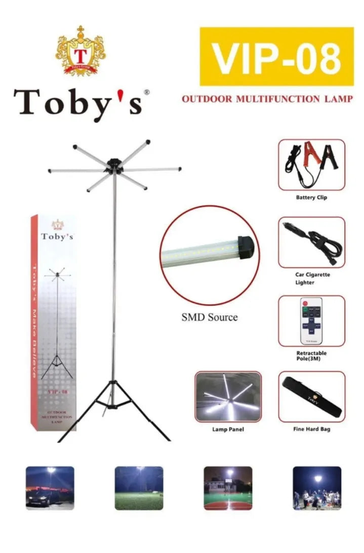 Toby's Multi-Purpose Camping Light with Remote Control - Sanara VIP-08