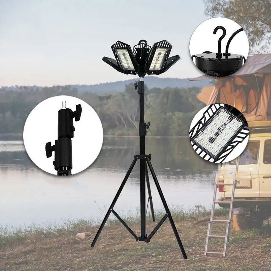 Toby's Ultra-Bright Multi-functional LED Camping Light Set with Tripod Stand and Waterproof Design - 150W - 12,000 Lumens