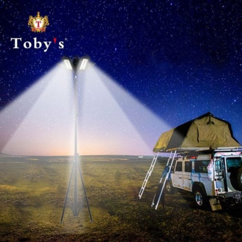 Toby's Ultra-Bright Multi-functional LED Camping Light Set with Tripod Stand and Waterproof Design - 150W - 12,000 Lumens