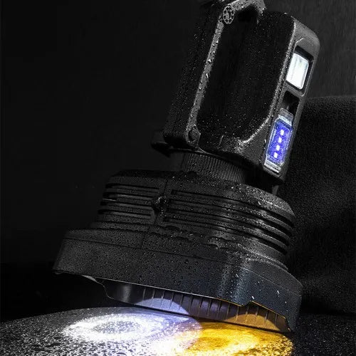 Handheld Electric Searchlight with Super Bright Light and USB Charging - Ideal for Camping, Hiking,