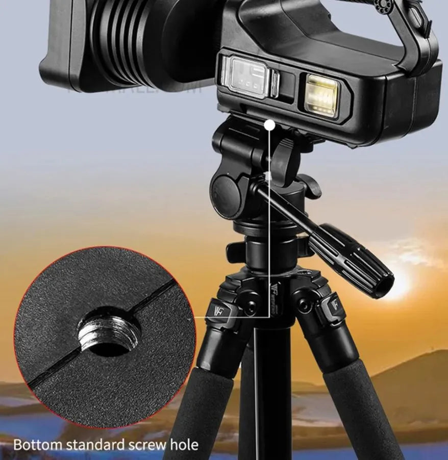 Handheld Electric Searchlight with Super Bright Light and USB Charging - Ideal for Camping, Hiking,