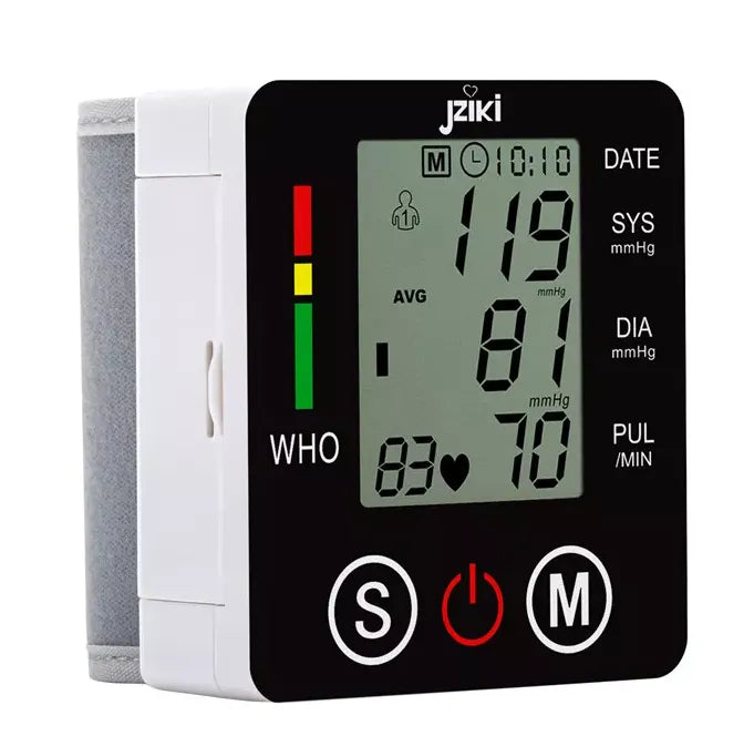 Electronic Wrist Blood Pressure Monitor with LCD Digital Display and Intelligent Pressurisation