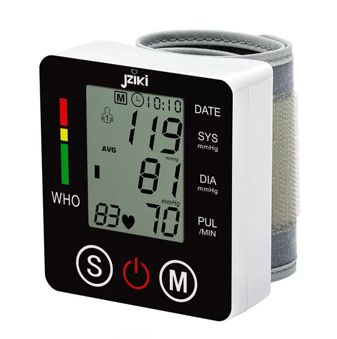 Electronic Wrist Blood Pressure Monitor with LCD Digital Display and Intelligent Pressurisation