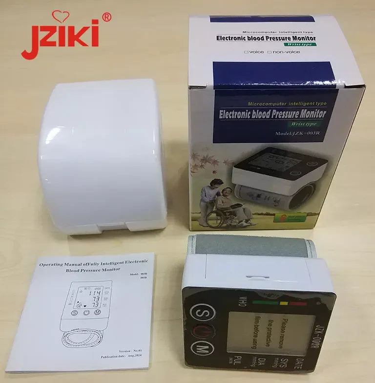 Electronic Wrist Blood Pressure Monitor with LCD Digital Display and Intelligent Pressurisation