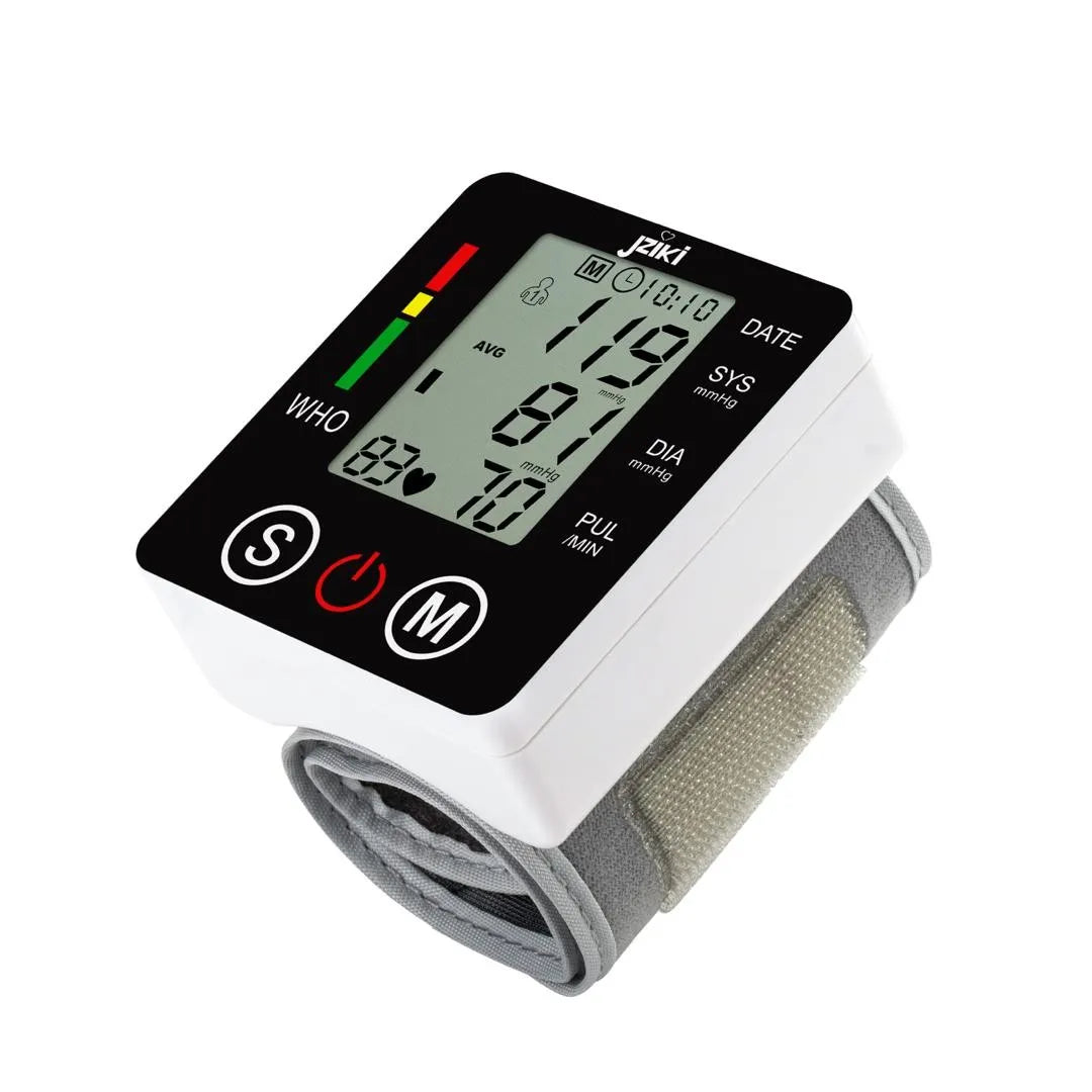 Electronic Wrist Blood Pressure Monitor with LCD Digital Display and Intelligent Pressurisation