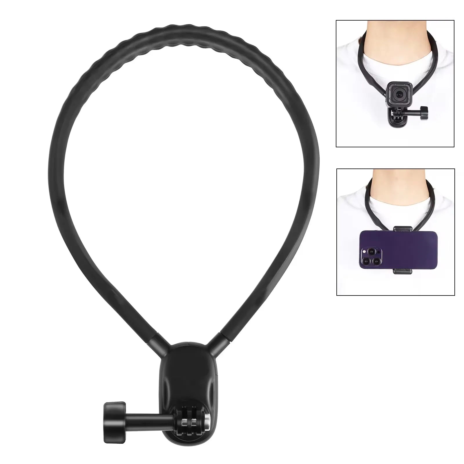 Universal Magnetic Neck Mount Phone Holder with Adjustable Gooseneck