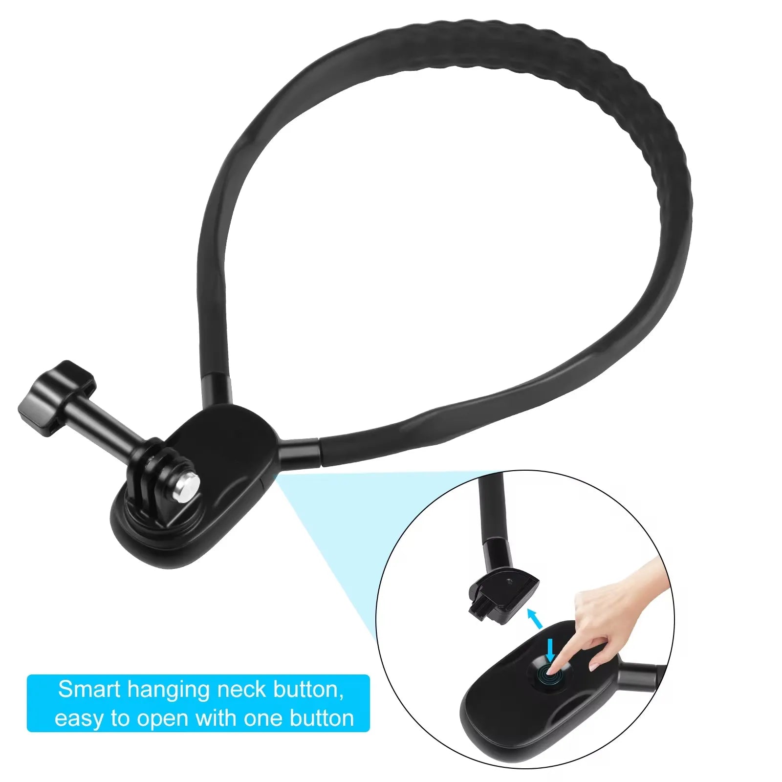 Universal Magnetic Neck Mount Phone Holder with Adjustable Gooseneck