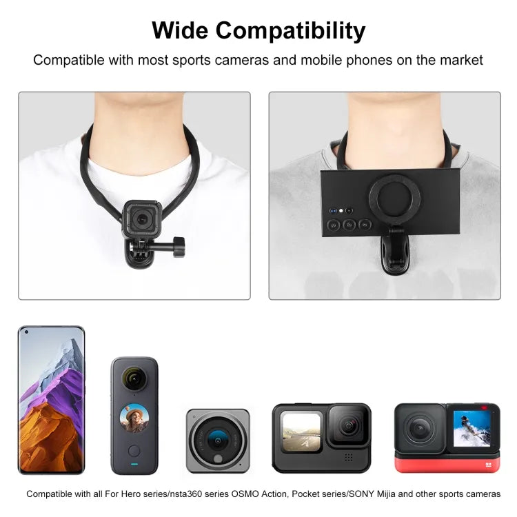 Universal Magnetic Neck Mount Phone Holder with Adjustable Gooseneck