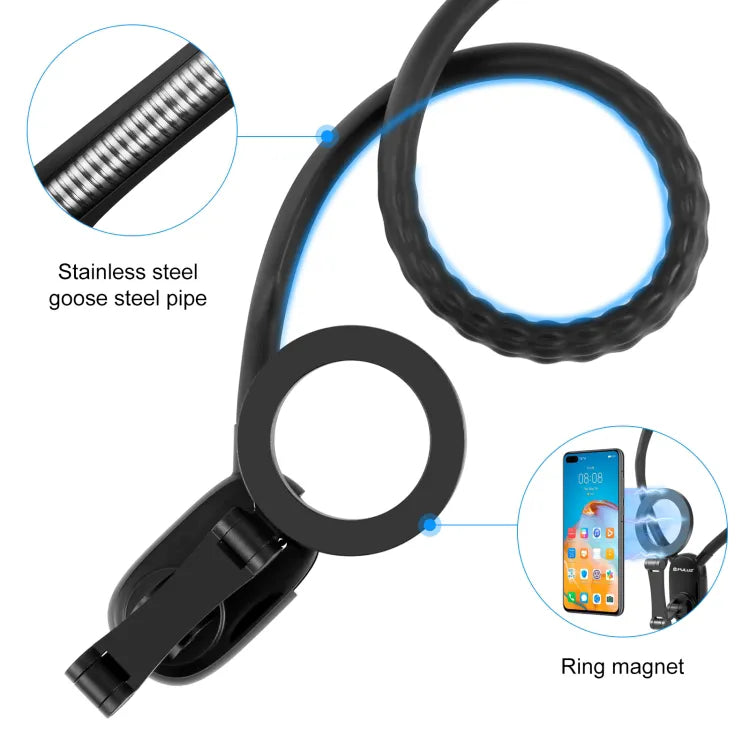 Universal Magnetic Neck Mount Phone Holder with Adjustable Gooseneck