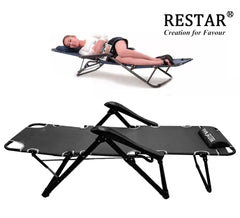 Heavy Duty Foldable & Adjustable Reclining Lounge Chair for Home Garden & Patio