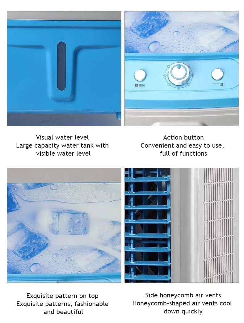 35L Air Cooler with Triple-Speed Adjustable Fan and 5000m³/h Airflow