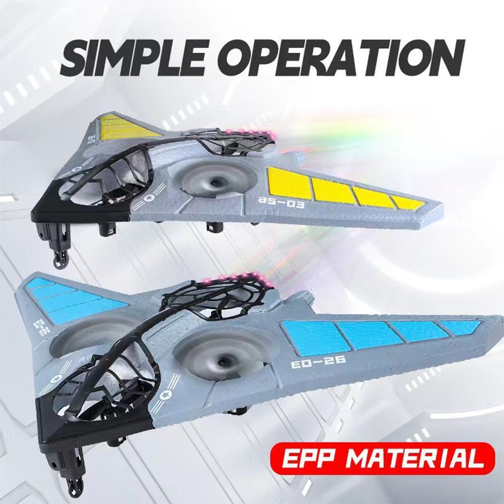 360° Rotating Stunt Fighter Airplane Drone with Auto Return & Remote Control