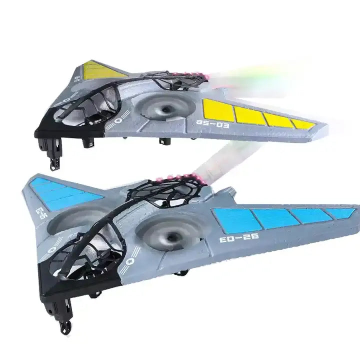 360° Rotating Stunt Fighter Airplane Drone with Auto Return & Remote Control