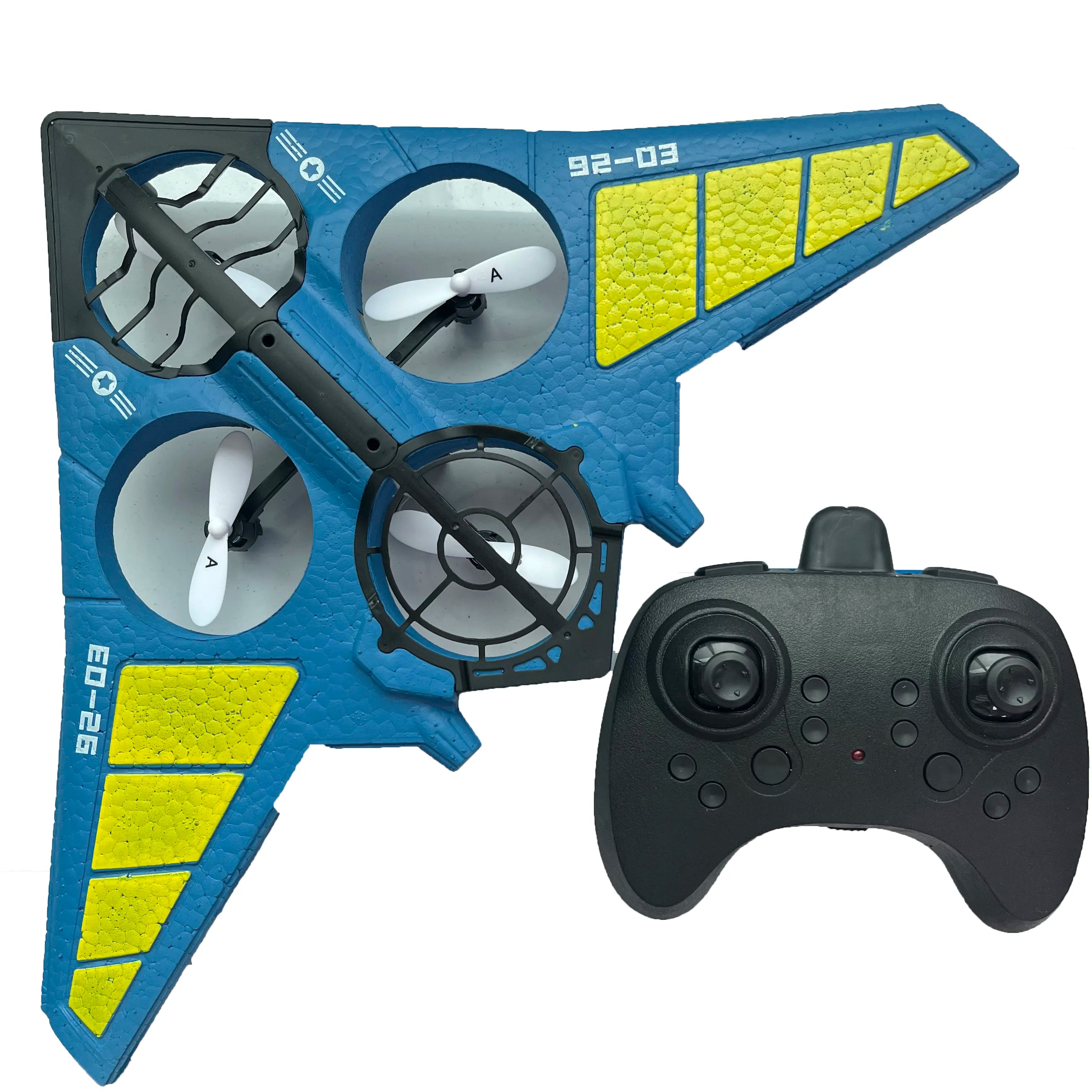 360° Rotating Stunt Fighter Airplane Drone with Auto Return & Remote Control