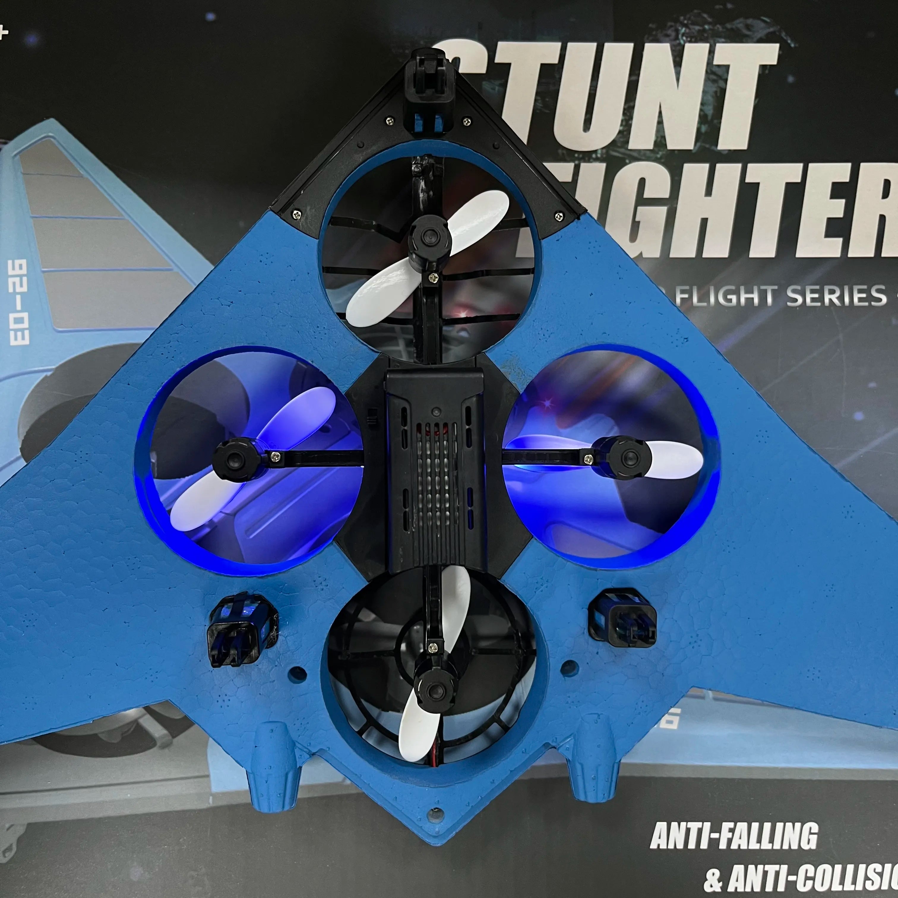 360° Rotating Stunt Fighter Airplane Drone with Auto Return & Remote Control